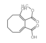 1,2-Cyclooctanedicarboxylicacid, 3-hydroxy-, 2-methyl ester Structure