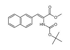 (Z)-methyl 2-((tert-butoxycarbonyl)amino)-3-(naphthalen-2-yl)acrylate结构式