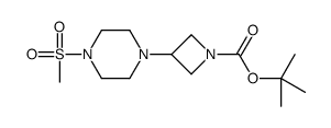 3-[4-(METHYLSULFONYL)-1-PIPERAZINYL]-1-AZETIDINECARBOXYLIC ACID 1,1-DIMETHYLETHYL ESTER Structure