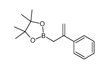 4,4,5,5-tetramethyl-2-(2-phenylprop-2-enyl)-1,3,2-dioxaborolane结构式