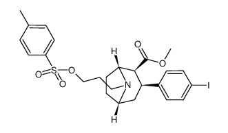 (3-toluenesulfonyloxypropyl)-2β-carbomethoxy-3β-(4-iodophenyl)tropane结构式