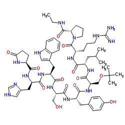 (Des-Gly10,D-His2,D-Ser(tBu)6,Pro-NHEt9)-LHRH acetate salt structure
