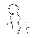 N-benzyl-N-(methylsulfonyl)pivalamide结构式