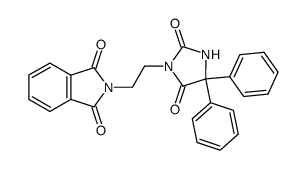 3-(2'-phthalimidoethyl)-5,5-diphenylhydantoin结构式