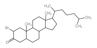 Cholestan-3-one,2-bromo-, (2b,5a)- (9CI) Structure