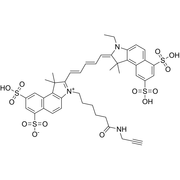 Trisulfo-Cy5.5-Alkyne Structure