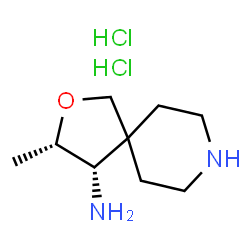 (3S,4S)-3-Methyl-2-oxa-8-azaspiro[4.5]decan-4-amine dihydrochloride structure