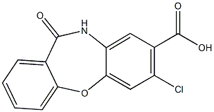 7-chloro-11-oxo-10,11-dihydrodibenzo[b,f][1,4]oxazepine-8-carboxylic acid结构式