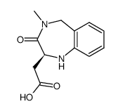 (2S)-2,3,4,5-tetrahydro-4-methyl-3-oxo-1H-1,4-benzodiazepine-2-acetic acid Structure