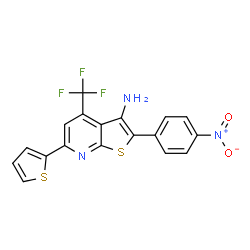 2-(4-NITROPHENYL)-6-THIOPHEN-2-YL-4-TRIFLUOROMETHYL-THIENO[2,3-B]PYRIDIN-3-YLAMINE picture