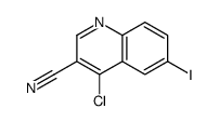 4-氯-6-碘喹啉-3-甲腈结构式