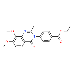 Benzoic acid,4-(7,8-dimethoxy-2-methyl-4-oxo-3(4H)-quinazolinyl)-,ethyl ester Structure