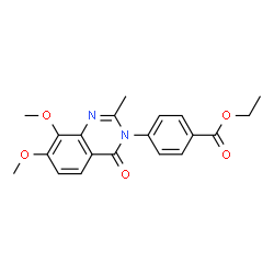 Benzoic acid,4-(7,8-dimethoxy-2-methyl-4-oxo-3(4H)-quinazolinyl)-,ethyl ester structure