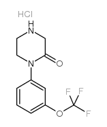 1-(3-(TRIFLUOROMETHOXY)PHENYL) PIPERAZIN-2-ONE HYDROCHLORIDE structure