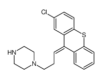 1-[3-(2-chlorothioxanthen-9-ylidene)propyl]piperazine Structure