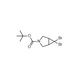 tert-Butyl6,6-dibromo-3-azabicyclo[3.1.0]hexane-3-carboxylate Structure