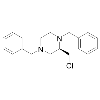 (R)-1,4-二苄基-2-(氯甲基)哌嗪结构式