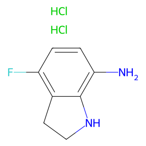 4-fluoroindolin-7-amine dihydrochloride structure