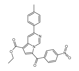 ethyl 7-(4-nitrobenzoyl)-3-(p-tolyl)pyrrolo[1,2-c]pyrimidine-5-carboxylate结构式