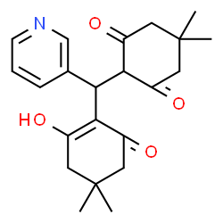 2-[(2-hydroxy-4,4-dimethyl-6-oxocyclohex-1-en-1-yl)(pyridin-3-yl)methyl]-5,5-dimethylcyclohexane-1,3-dione Structure