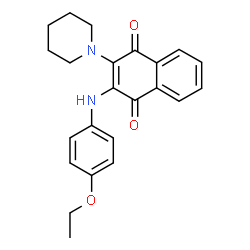 2-((4-ethoxyphenyl)amino)-3-(piperidin-1-yl)naphthalene-1,4-dione Structure