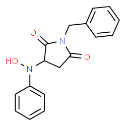 1-benzyl-3-(hydroxy(phenyl)amino)pyrrolidine-2,5-dione Structure