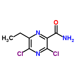 3,5-二氯-6-乙基吡嗪甲酰胺结构式