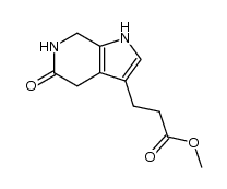 3-(5-oxo-4,5,6,7-tetrahydro-1H-pyrrolo[2,3-c]pyridin-3-yl)propionic acid, methyl ester结构式