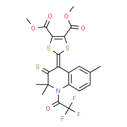 dimethyl 2-(2,2,6-trimethyl-3-thioxo-1-(trifluoroacetyl)-2,3-dihydroquinolin-4(1H)-ylidene)-1,3-dithiole-4,5-dicarboxylate Structure