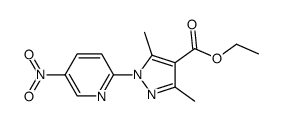 3,5-Dimethyl-1-(5-nitropyridin-2-yl)-1H-pyrazole-4-carboxylic Acid Ethyl Ester Structure