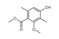 methyl 4-hydroxy-2-methoxy-3,6-dimethylbenzoate结构式