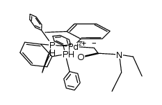 Pd(1,2-bis(diphenylphosphino)benzene)(C6H4-2-CH3)(CH2C(O)N(C2H5)2)结构式
