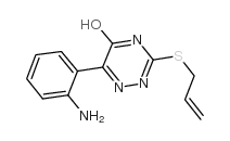 6-(2-aminophenyl)-3-prop-2-enylsulfanyl-2H-1,2,4-triazin-5-one结构式
