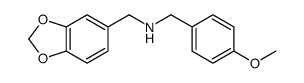 Benzo[1,3]dioxol-5-ylmethyl-(4-methoxy-benzyl)-amine结构式