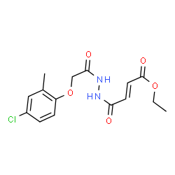 ethyl (2E)-4-{2-[(4-chloro-2-methylphenoxy)acetyl]hydrazinyl}-4-oxobut-2-enoate Structure