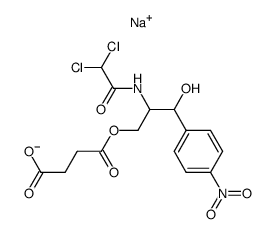 Succinic acid, 2-(2,2-dichloroacetamido)-3-hydroxy-3-(p-nitrophenyl)propyl ester, sodium salt (6CI)结构式