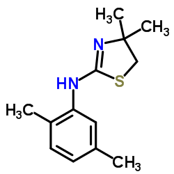 (4,4-Dimethyl-4,5-dihydro-thiazol-2-yl)-(2,5-dimethyl-phenyl)-amine结构式