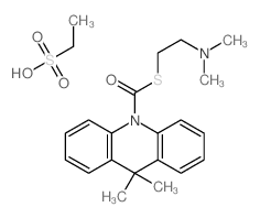 S-(2-(Dimethylamino)ethyl) 9,9-dimethyl-10(9H)-acridinecarbothioate methanesulfonate structure