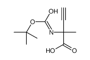 (S)-2-((TERT-BUTOXYCARBONYL)AMINO)-2-METHYLBUT-3-YNOIC ACID structure