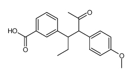 3-[1-ethyl-2-(4-methoxy-phenyl)-3-oxo-butyl]-benzoic acid结构式
