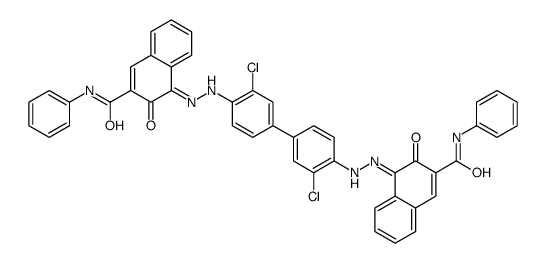 4,4'-[(3,3'-dichloro[1,1'-biphenyl]-4,4'-diyl)bis(azo)]bis[3-hydroxy-N-phenylnaphthalene-2-carboxamide] Structure