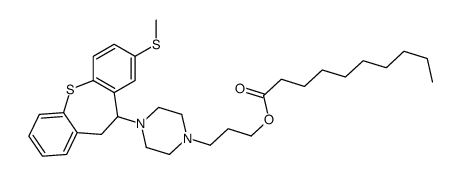 3-[4-[10,11-dihydro-8-(methylthio)dibenzo[b,f]thiepin-10-yl]piperazinyl]propyl decanoate结构式