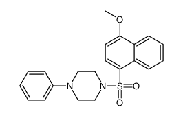 1-(4-methoxynaphthalen-1-yl)sulfonyl-4-phenylpiperazine结构式