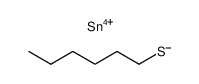 hexane-1-thiol, tetrahexyl tetrathioorthostannate Structure