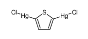 Thiophen-2,5-diyl-diquecksilber(II)-dichlorid结构式