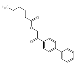 Hexanoic acid,2-[1,1'-biphenyl]-4-yl-2-oxoethyl ester结构式