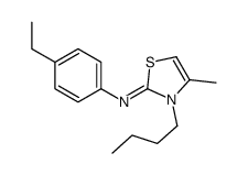 3-butyl-N-(4-ethylphenyl)-4-methyl-1,3-thiazol-2-imine结构式