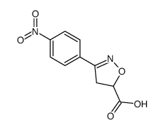 3-(4-nitrophenyl)-4,5-dihydro-1,2-oxazole-5-carboxylic acid结构式