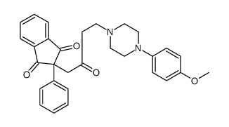2-[4-[4-(4-methoxyphenyl)piperazin-1-yl]-2-oxobutyl]-2-phenylindene-1,3-dione Structure