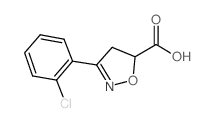 3-(2-氯苯基)-4,5-二氢异噁唑-5-羧酸结构式